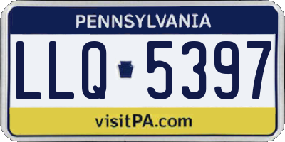 PA license plate LLQ5397