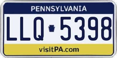 PA license plate LLQ5398
