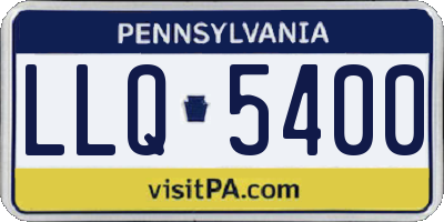 PA license plate LLQ5400