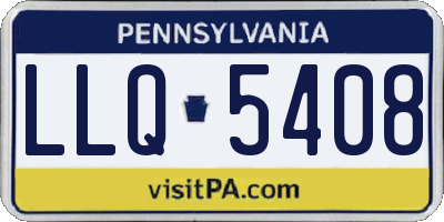 PA license plate LLQ5408
