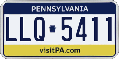 PA license plate LLQ5411