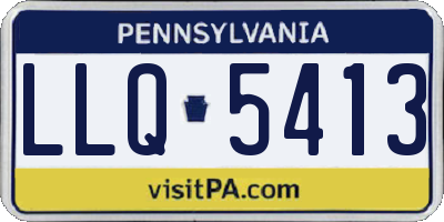 PA license plate LLQ5413
