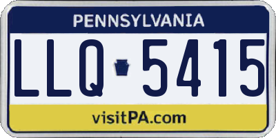 PA license plate LLQ5415