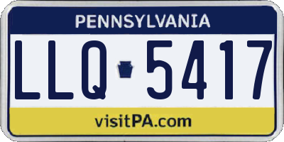 PA license plate LLQ5417