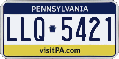 PA license plate LLQ5421