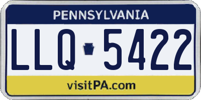 PA license plate LLQ5422