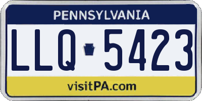PA license plate LLQ5423