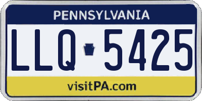 PA license plate LLQ5425