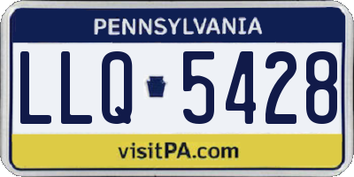 PA license plate LLQ5428