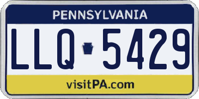 PA license plate LLQ5429
