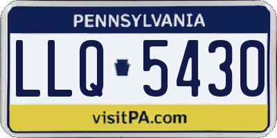 PA license plate LLQ5430
