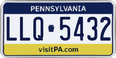 PA license plate LLQ5432