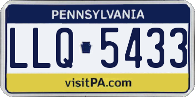 PA license plate LLQ5433
