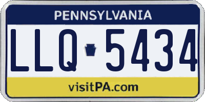 PA license plate LLQ5434
