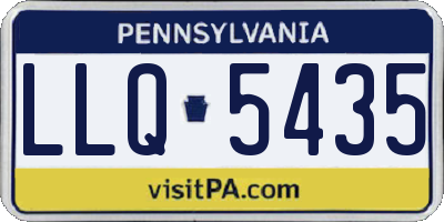 PA license plate LLQ5435