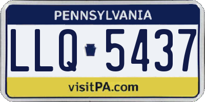 PA license plate LLQ5437