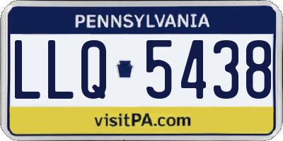 PA license plate LLQ5438