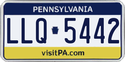 PA license plate LLQ5442