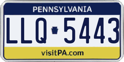PA license plate LLQ5443