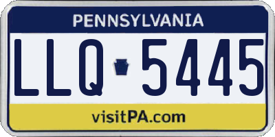 PA license plate LLQ5445