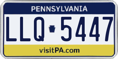 PA license plate LLQ5447