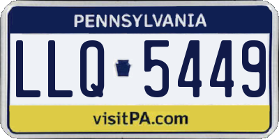 PA license plate LLQ5449