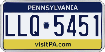 PA license plate LLQ5451
