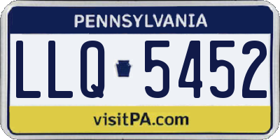 PA license plate LLQ5452