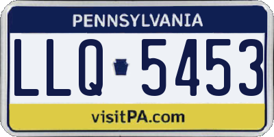 PA license plate LLQ5453
