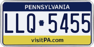 PA license plate LLQ5455