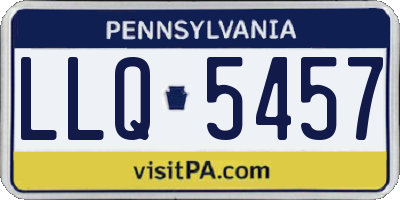 PA license plate LLQ5457