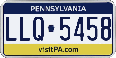 PA license plate LLQ5458