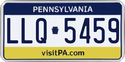 PA license plate LLQ5459