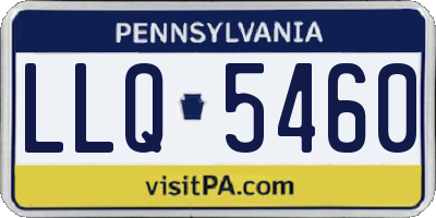 PA license plate LLQ5460