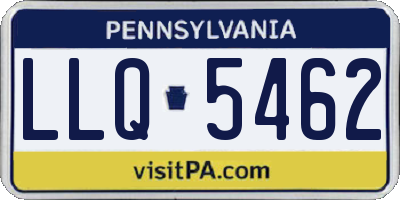 PA license plate LLQ5462