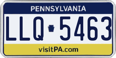 PA license plate LLQ5463