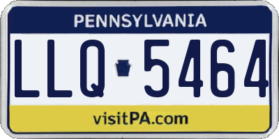 PA license plate LLQ5464