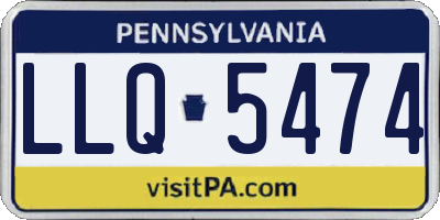 PA license plate LLQ5474