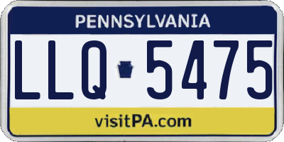 PA license plate LLQ5475