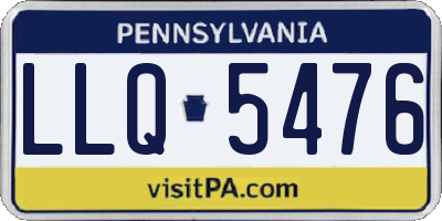 PA license plate LLQ5476