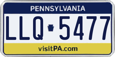 PA license plate LLQ5477