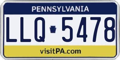 PA license plate LLQ5478