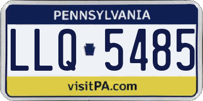 PA license plate LLQ5485