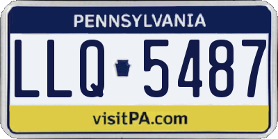 PA license plate LLQ5487