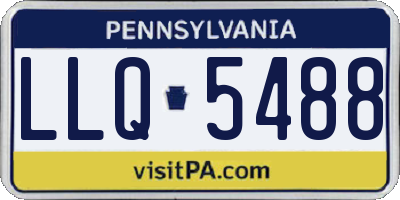PA license plate LLQ5488