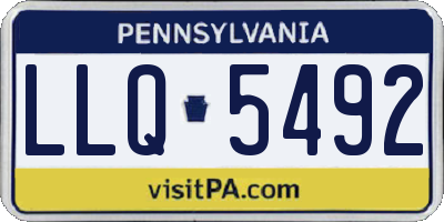 PA license plate LLQ5492