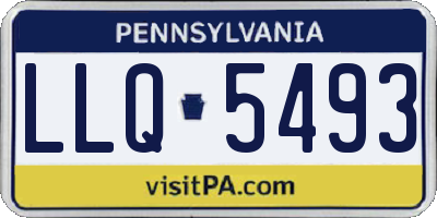 PA license plate LLQ5493