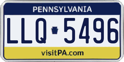 PA license plate LLQ5496