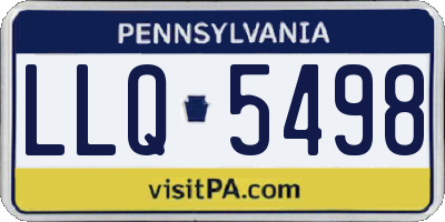PA license plate LLQ5498