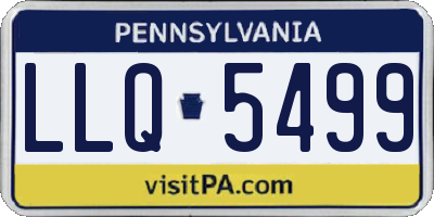 PA license plate LLQ5499